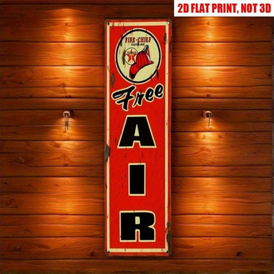 #ad Vintage Metal Signs Free AIR Gas Station Decor Garage Man Cave Wall Art Plaque $9.93