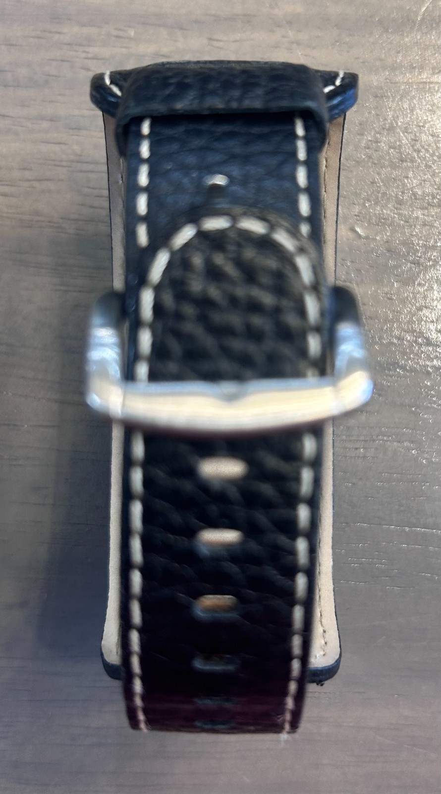 Rectangular Silver-Tone RIVETED Cuff Watch Black … - image 3