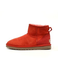 UGG Damen Classic Mini Stiefeletten Rot Wildleder Kurzschaft Winterstiefel EU 38
