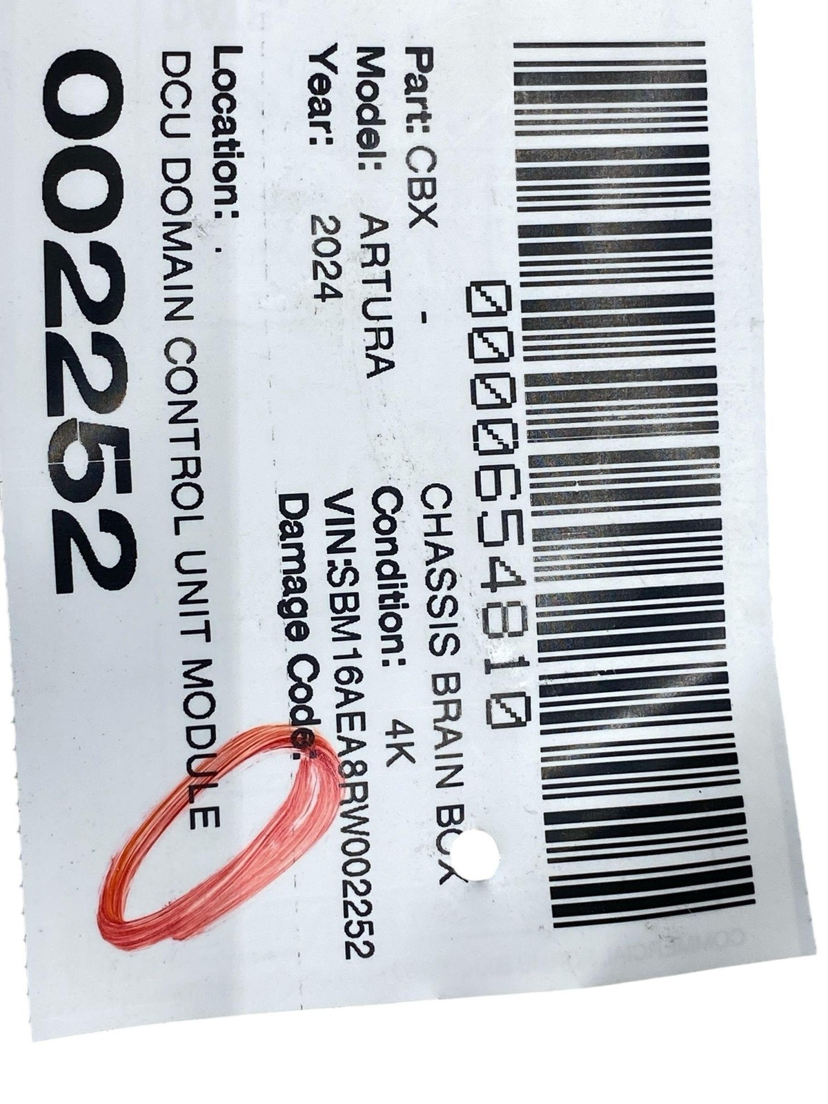 2024 MCLAREN ARTURA DCU DOMAIN CONTROL UNIT MODULE 16MB437CP 16MA205CP 16MB630CP