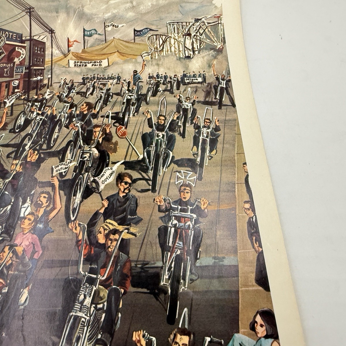 OUTLAW MOTORCYCLE PARADE Ed Roth Vintage Biker Art Poster Original