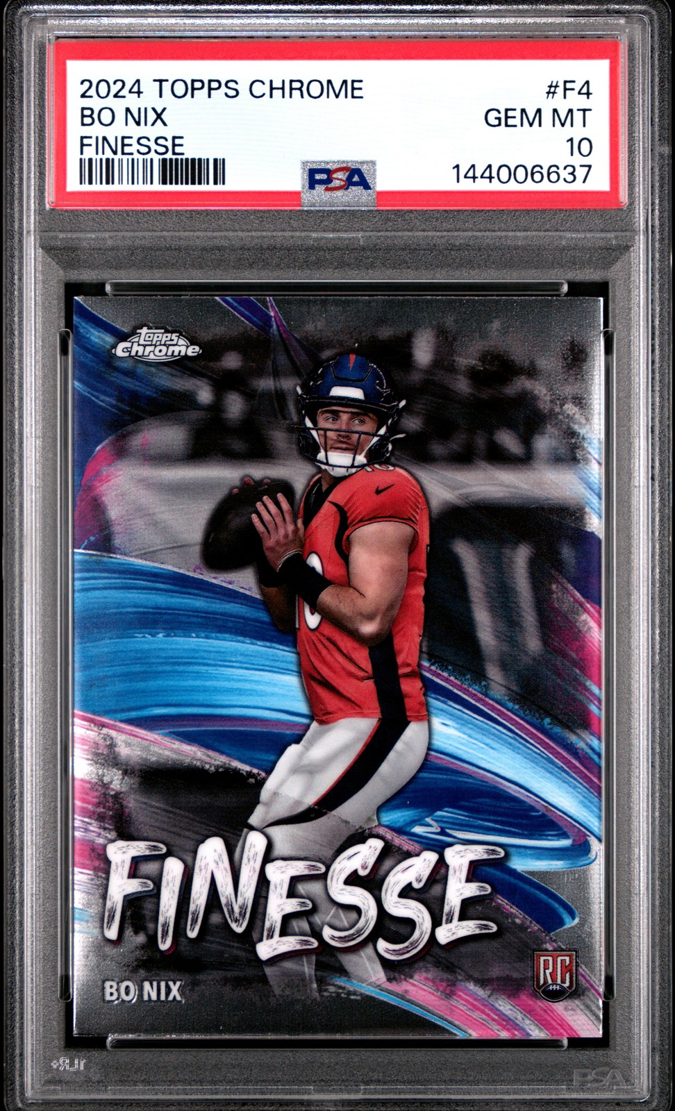Bo Nix Topps Chrome Finesse #F4 Base