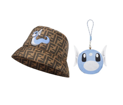 Fendi x Fragment x Pokemon Packable Nylon Bucket Hat Multicolor