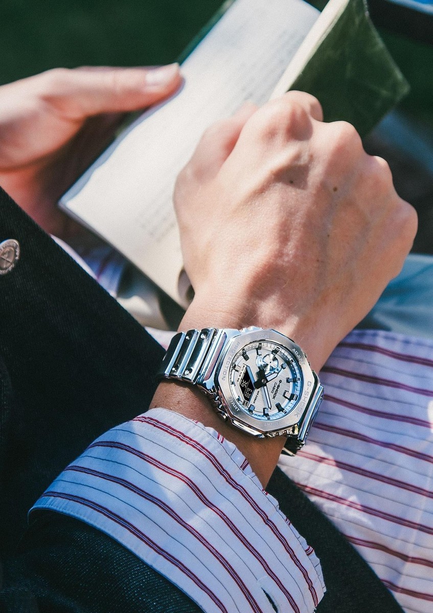 Unused CASIO G-SHOCK GM-2100YM-8AJF Silver Ana-Digi Men's Watch in