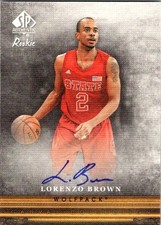 2013-14 SP Authentic Canvas Collection Autographs CC-50 Lorenzo Brown 🏀 RC Auto