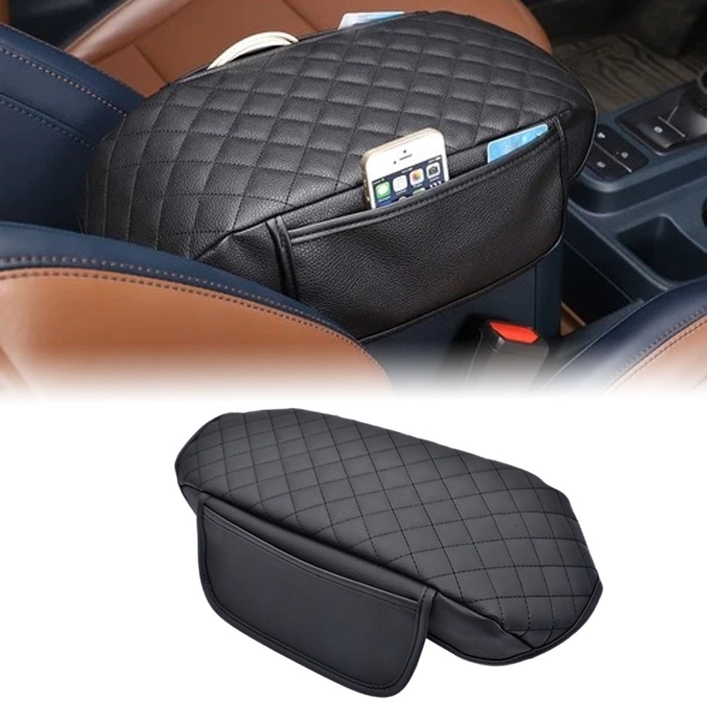 For Ford Maverick 2022-26 Armrest Cushion Cover Center Console Box Pad W/ Pocket