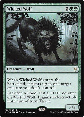 Wicked Wolf R Promo Pack: Throne of Eldraine 181 NM