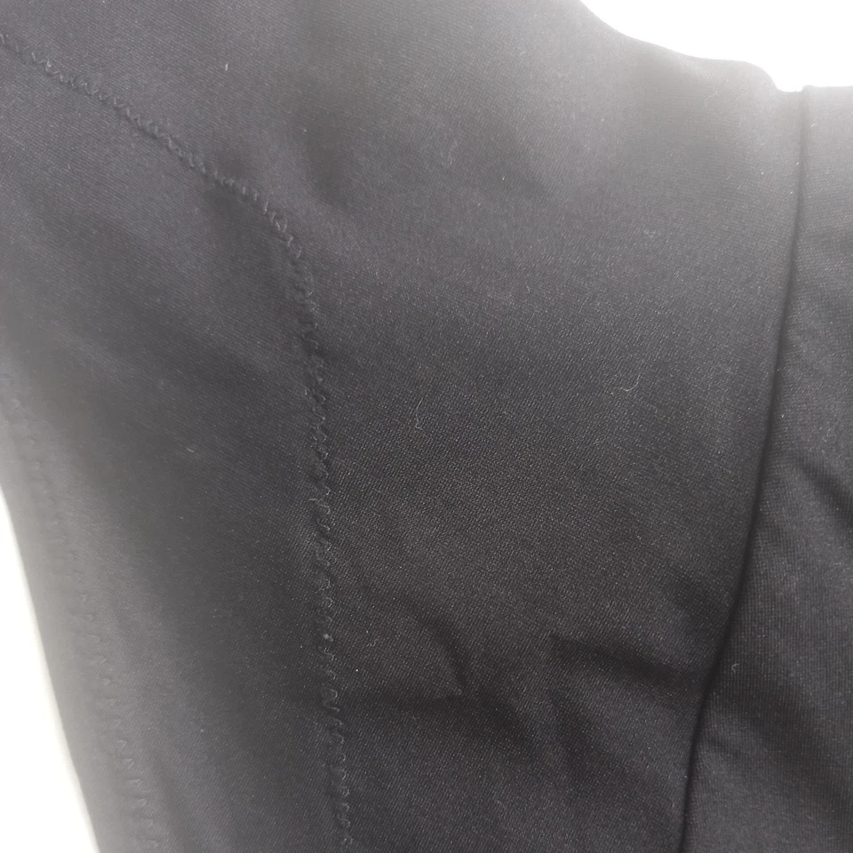 Malizia La Perla Black High Cut Thong 8/10 size 2 feature seams VCUT front NWOT - Image 2 of 4