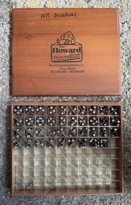 The Howard Personalizer Broadway 14 Point Font Stamp 1/2 Set ABCabc123$!?:;/ VF6