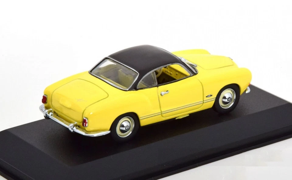 VW KARMANN GHIA T14 COUPE 1957 GIALLO TETTO POSTERIORE MINICHAMPS 430051020 1:43 - Immagine 2 di 3