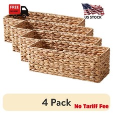  4 pack Brown Hyacinth Organizer Basket