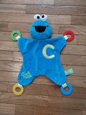 2014 Sesame Street Cookie Monster Gund Lovey Teether Activity Blanket HARD Find