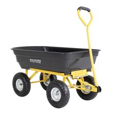 Bulldozer PRO 200kg Garden Dump Trolley Heavy Duty Polyethylene Tub 75 Litre