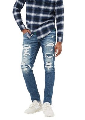 AMERICAN EAGLE OUTFITTERS Airflex+Temp Tech Herren Jeans W32/L32 Ripped Skinny *