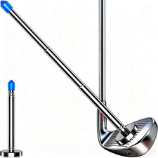 Golf Alignment Rods - Club Alignment Sticks with Telescopic Magnetic Corrector