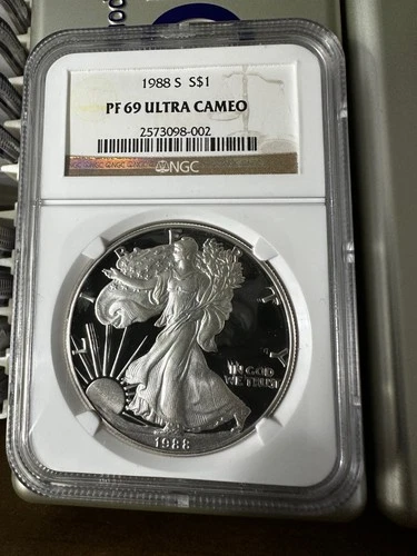 1988-S Proof American Silver Eagle — NGC PF 69 Ultra Cameo | THIRD YEAR of Issue