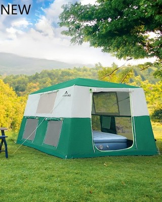14.1'x6.5'x9' Inflatable Tents for Camping, Portable 8 Person Blow Up Air Tent
