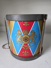 Vintage Tin Litho Royal Guard Field Drum Ohio Art Company Fleur Di Lis Design