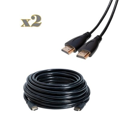 2-Pack - 25FT 4K HDMI Premium Cable 60Hz Full HD 3D 2160P HDTV PC PS5 Xbox Cord