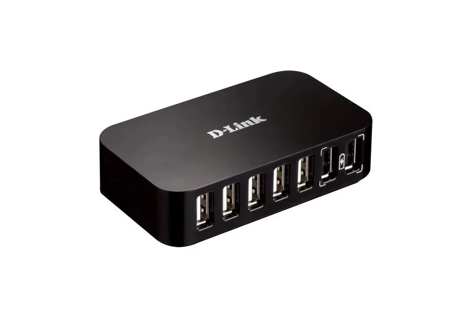 D-Link DUB-H7  Hi-Speed USB 2.0 Powered 7-Port Hub - Black NEW SEALED - Image 2 of 4