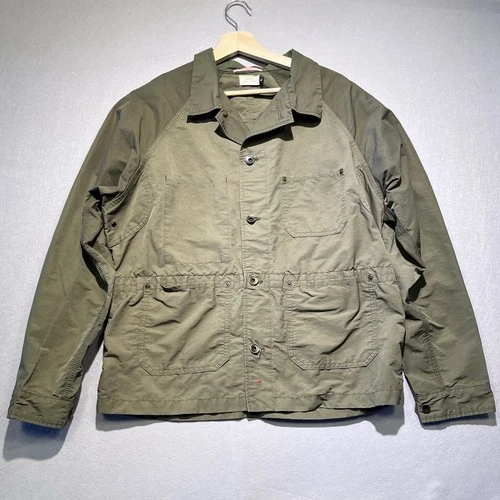 Apolis Global Citizen Jacket Olive Green Nylon French Chore Coat Mens XL Utility - product listing photo