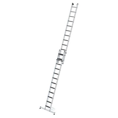Munk Stufen-Seilzugleiter 2-teilig mit Nivello-Traverse 2x12 Stufen