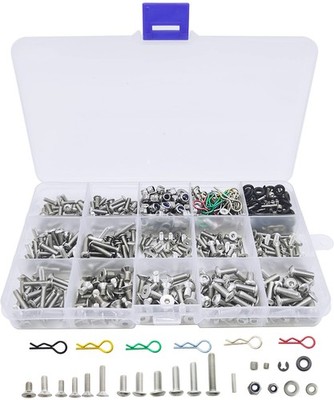 710pcs Universal RC Screw Kit 304 Stainless Steel Screws Assortment Set, Hard...