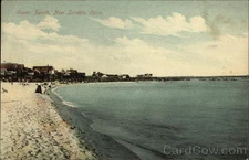 New London,CT Scenic View Ocean Beach 1910 London County Antique Postcard