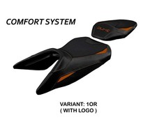 Seat saddle cover Haiti Comfort Sys Orange OR + logo TPZ KTM 390 Duke 2017 2023