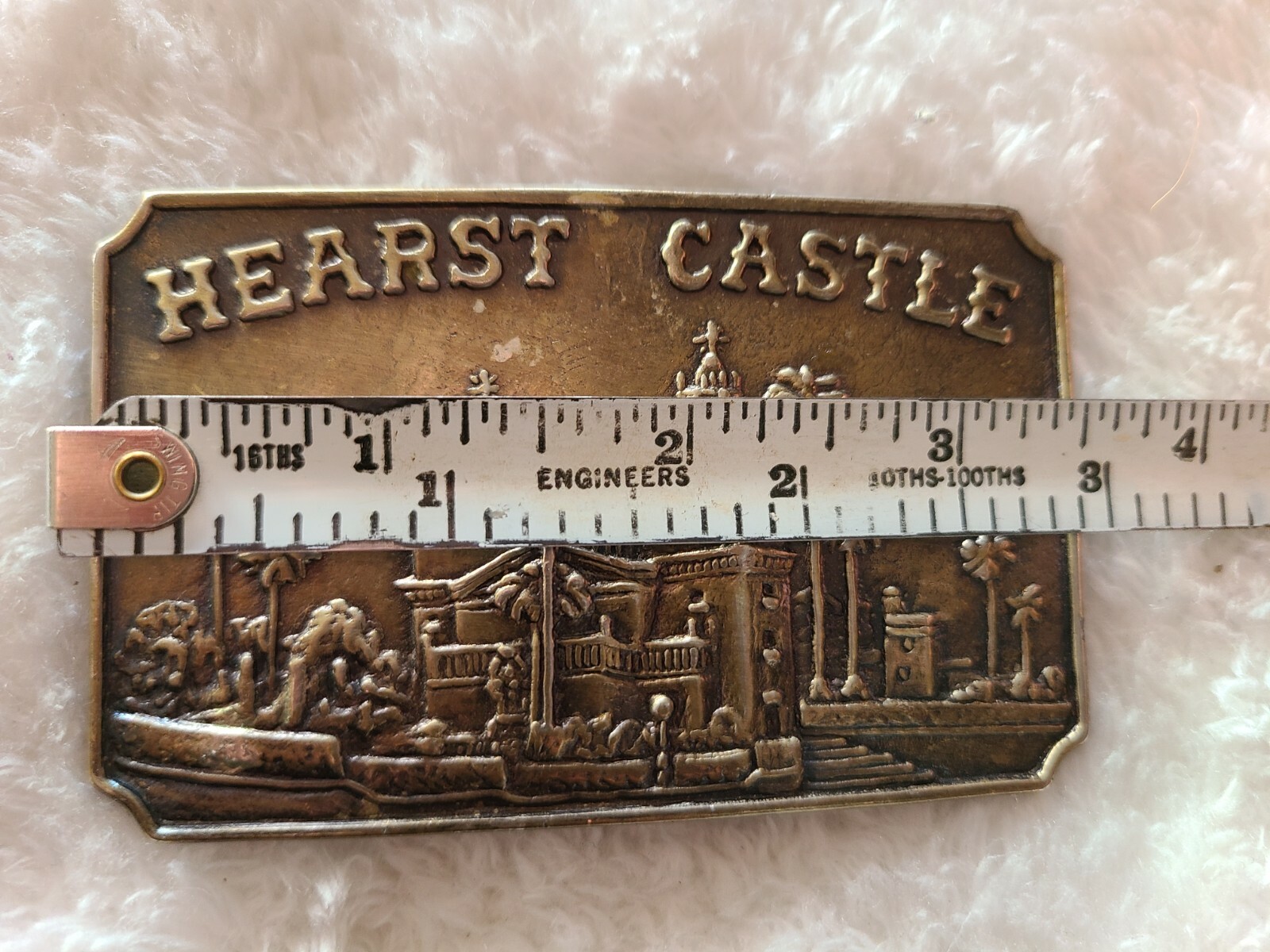 *Historic* HEARST CASTLE belt buckle California Gem
