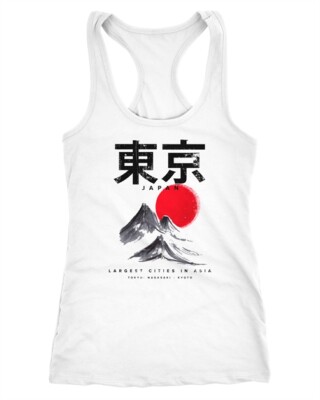 Damen Tank-Top Tokyo Asia Berge Racerback Neverless 