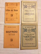 Wagner, Anello del Nibelungo. 4 Libretti d'Opera lirica antichi.Vedi descrizione