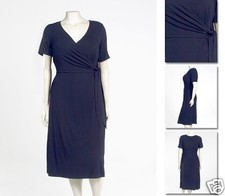 NEW! Zaftique SS WRAP DRESS Navy BLUE (Last One!) 1Z / 16 18 / XL 1X