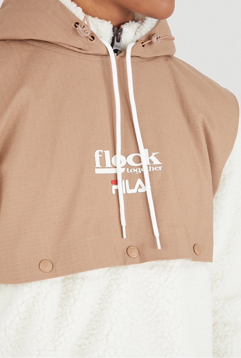 Felpa con cappuccio ibrida Fila X LN CC X Flock Together taglia XLarge nuova con etichette