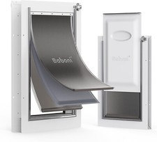 Baboni 3-Flaps Pet Door Interior Exterior Steel Frame Telescoping Tunnel Large