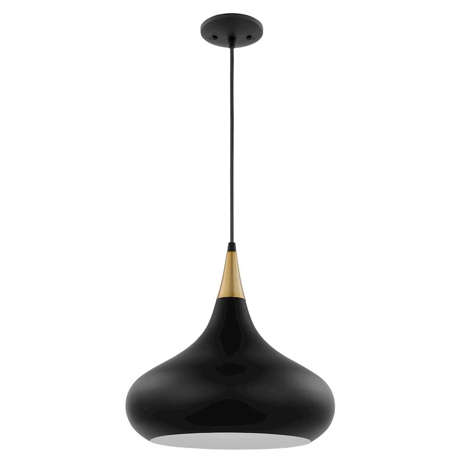 Nuvo Lighting Phoenix 1 Light Medium Pendant Black Polished