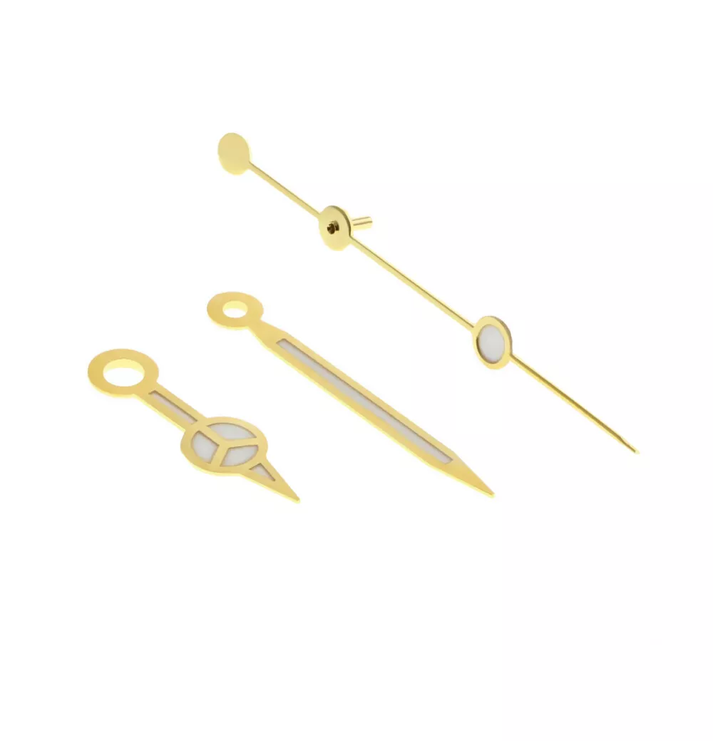 Kit 3 Lancette Sfere compatibili orologi rolex dorate calibro 3035