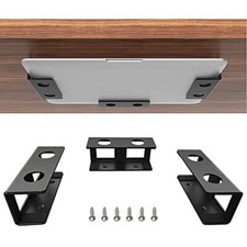 Under Desk Laptop Mount, Metal Under Desk Shelf Holder for Laptop, Mac Black
