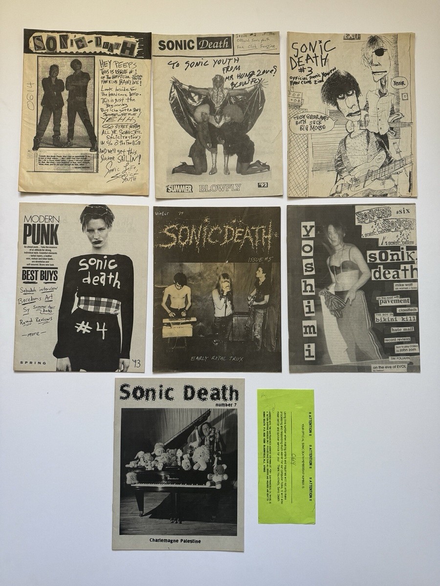 FULL RUN! Sonic Death Fanzine (Sonic Youth) CHECK