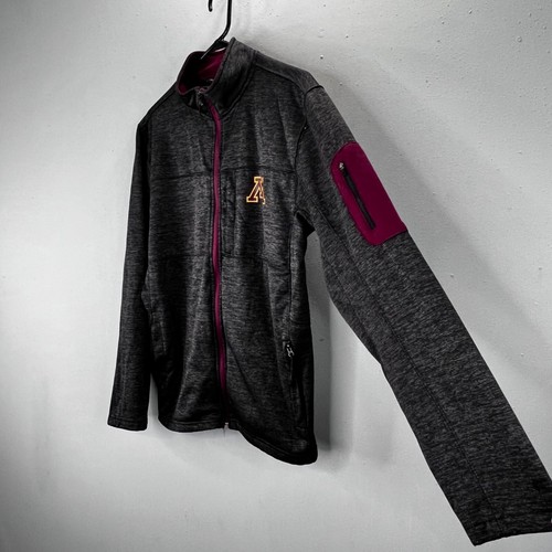 Colosseum University of Minnesota Jacket M Men Charcoal Gray Full Zip Gophers - Picture 2 of 5