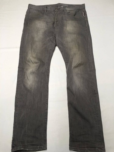 Mens EDC BRAND Gray Slim Fit DRAGON Jeans Sz 32X32 Button Fly | eBay