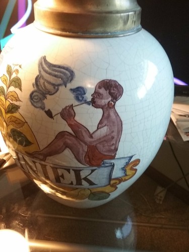 ANTIQUE MARTINIEK STORE DISPLAY ADVERTISING TOBACCIANA DUTCH DELFT - Picture 11 of 12