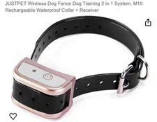 JUSTPET Intelligent Dog Wireless Fence Training Collar 2-in-1 System M10