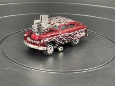 NHRA MUSCLE MACHINES TOONED HOT WHEELS '48 MERC LEADSLED RED W FLAMES ZINGERS