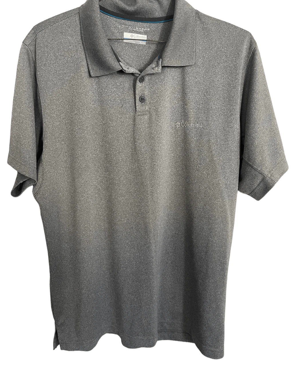 Columbia Mens Grey Omni Shade Sun Protection Short Sleeve Polo Shirt XL