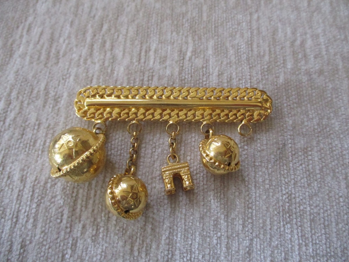 Vintage CELINE Made in Italy Balls & Arc Brooch Pin | eBay