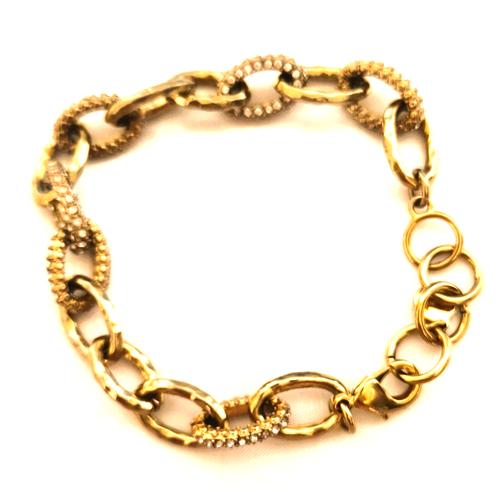 Stella & Dot Women's Bracelet Goldtone Links Sparkling Crystals Adjustable - Picture 10 of 17