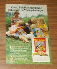 Seltene Werbung DONALD BUBBLE GUM Kaugummi Donald Duck Stickeralbum 1978