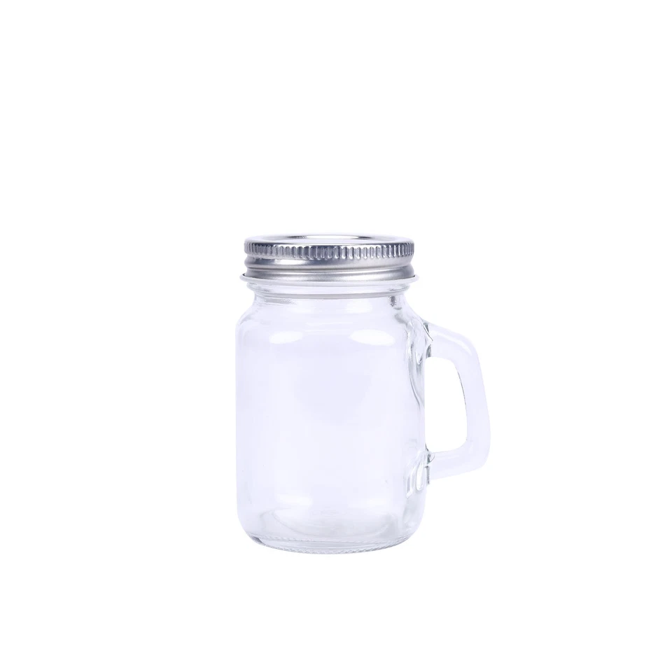 FRASCOS DE VIDRIO TRANSPARENTES de albañil de 4 oz con asas para regalos de boda fiesta OFERTA Foto 2 de 4