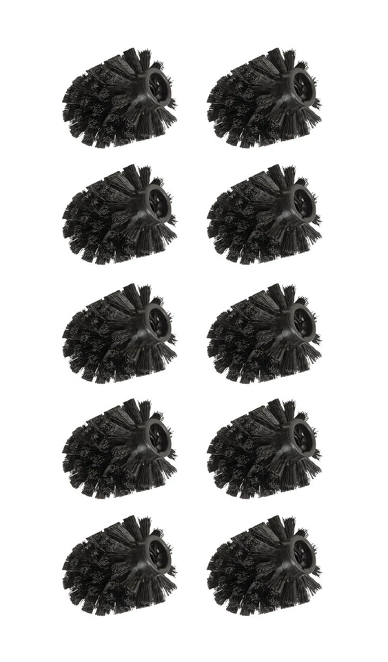 WENKO 10 Ersatz WC Bürstenkopf Schwarz Klobürste Badezimmer Toiletten Garnitur - Bild 2 von 4